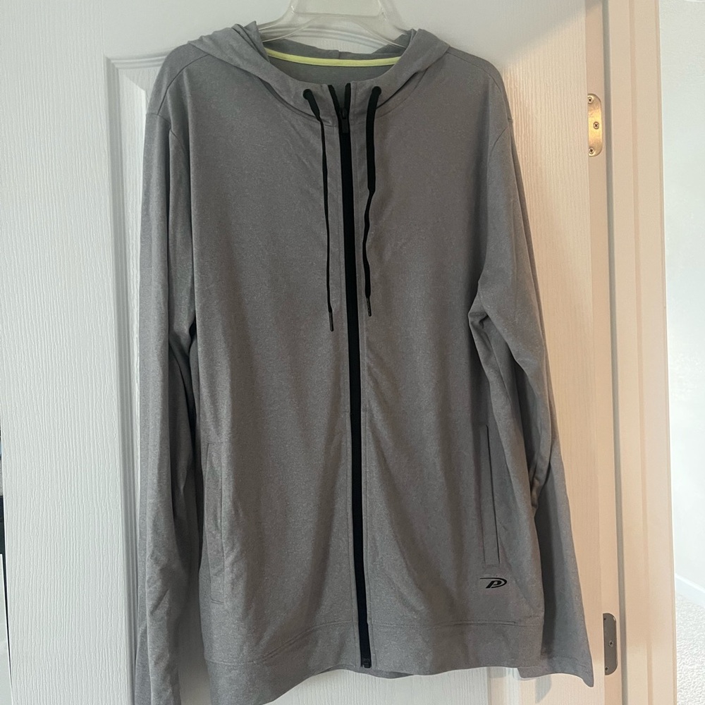 Pro Player Size L Men's Soft Shell Jacket Full Zip Gray